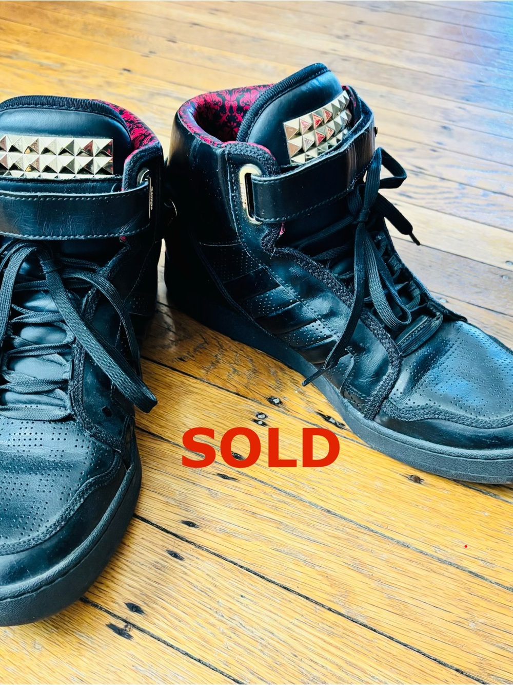 Black Adidas Original Hightop Sneakers